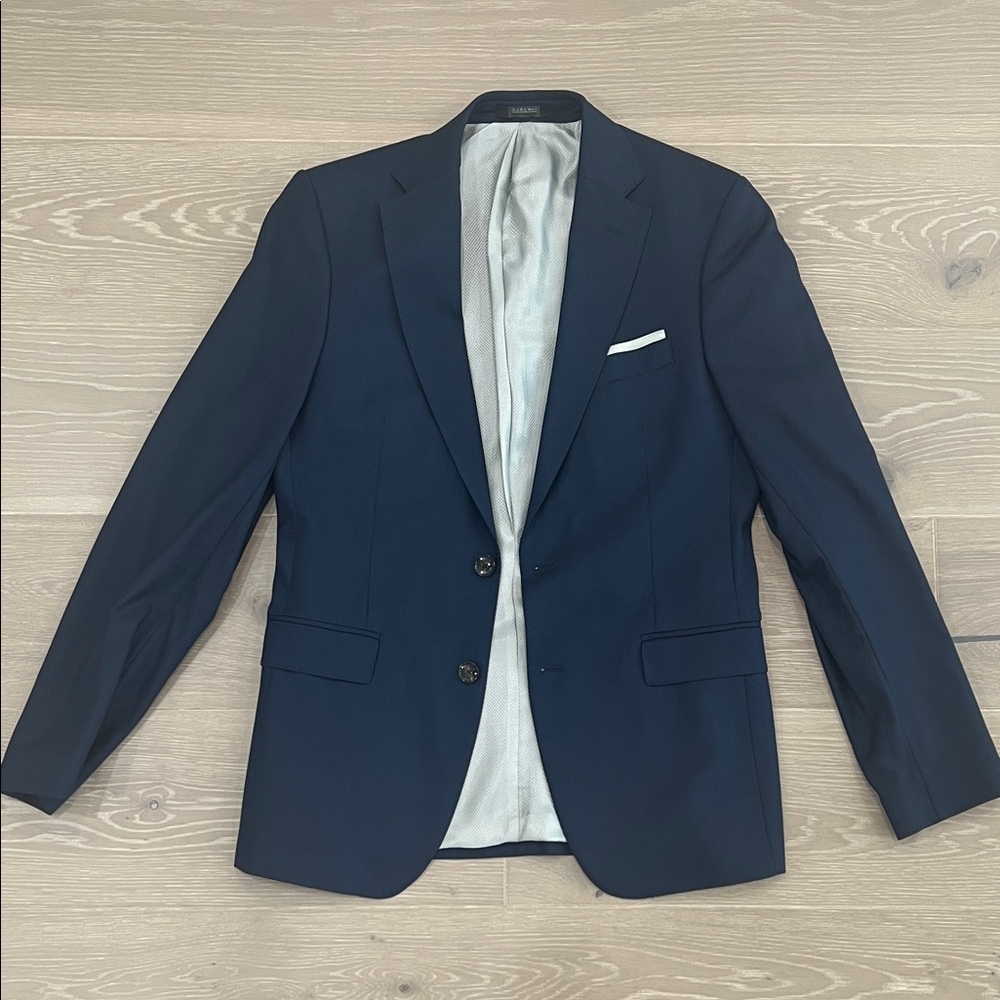 Zara Midnight Blue Men's Blazer almost brand new never really worn maybe one tim